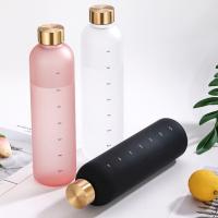 【jw】﹍  Matte Bottle 1000ml Plastic Cup Lid Frosted Drinking With Drinkware Outdoor