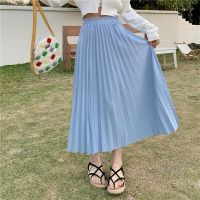 【CC】✳▨  New fashion girls pleated skirts womens casual aesthetic long black female Skirts dropshipping VA22835