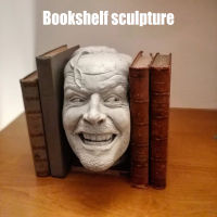 Sculpture of The Shining Bookend Library Heres Johnny Sculpture Resin Figurines Desktop Ornament Book Shelf Decoration Crafts