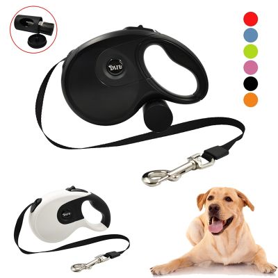 5m 8m Retractable Dog Roulette Leash With Poop Bag For Small Big Dogs Automatic Extending Travel Walking Pet Lead Traction Rope