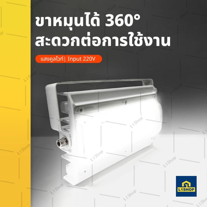 ไฟฟลัดไลท์-ไฟสปอร์ตไลท์-led-50วัตต์-โคมไฟฟลัด-ไฟในบ้าน-ความสว่าง-180-ํ-ประหยัดพลังงาน-floodlight-21-5cm