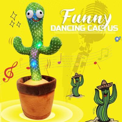 Dancing Parrot Cactus Electronic s Talking Repeat Plush Toys Speaking Singing Music Record Electric Doll Gifts for Children