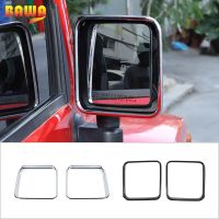 【CW】 Car Rearview MirrorFrame Accessories ForWrangler JK 2007 2017 Reversing MirrorCover ForJK