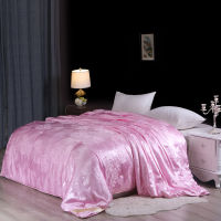 ผ้าห่มผ้าแพร 7ฟุต (200*230ซม.) Silk Duvet ไส้ใยไหม นุ่ม เย็นห่มสบาย