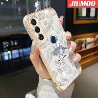 JIUMOO เคสปลอกสำหรับ Samsung S22บวก S22พิเศษเคสโทรศัพท์นิ่มกันกระแทกแบบดั้งเดิมอวกาศนักบินอวกาศลายการ์ตูนดีไซน์ใหม่หรูหราเคสป้องกันเลนส์กล้องคลุมทั้งหมด