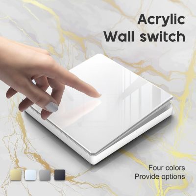 ♟✺ YINKA EU UK Standard Light Switch Wall Switch Safety Switch 1 Gang 1 way / 2 way Recessed Switch Light Control 86x86mm/86x146mm