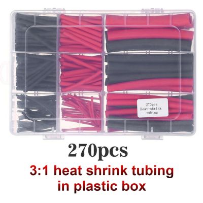 【cw】 270 Pieces Set EVA Heats Shrink Tube Insulation resistant Electric Wire Tubing Wrapping