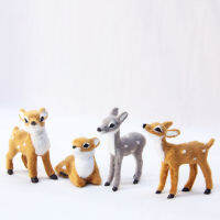 จำลองนอนคริสต์มาสSikaประดิษฐ์กวางReindeer Fairy Garden Miniatures Propสัตว์Figurine Shopหน้าต่างตู้โชว์-gnxfnxfhnxfnxff