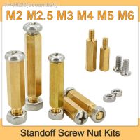 M2 M2.5 M3 M4 M5 M6 Brass Hex Standoff PCB Support Screw Bolt Nut Set Board Rack Stud Hexagon Motherboard Column Pillars Spacers