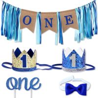 One Year Birthday Gift Hat Tie 1st Birthday Banner Kids Happy Birthday Banner 1 One Year First Birthday Boy Baby Shower Banners Streamers Confetti