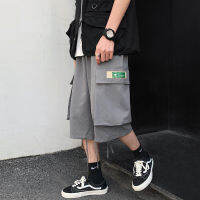 LAPPSTER Men Ins Korean Fashions Cargo Shorts  Summer Black Pocket Multifunction Cropped Trousers Streetwear Sweatshorts 5XL