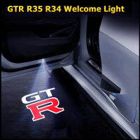 2ชิ้น/ล็อต LED ประตูรถไฟเตือนโลโก้มารยาทสำหรับนิสสัน GTR Teana รุ่นเก่า R34 R35 04-07 Murano 11-13 SYLPHY 06-09