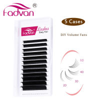 5casesLot Easy Fan Blooming Faux Mink Lashes Fadvan Auto-fan Eyelash Extension DIY