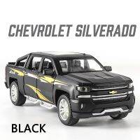 【Free-delivery】 MBJ Amll D Iecast รถเชฟโรเลต Silverado รถบรรทุก1:32รุ่นจำลองโลหะอัลลอยดึงกลับของเล่นของขวัญคอลเลกชันสำหรับเด็ก