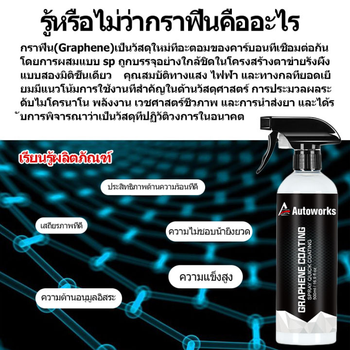 autoworks-ชั้นเคลือบด้วยกราฟีน500ml-น้ำยาขัดเงารถ-ชุดน้ำยาเคลือบเงา-น้ำยาเช็ดรถ-สเปรย์-น้ำยาเคลือบแก้ว-เคลือบเงารถ-สเปรย์เคลือบเงา-สีรถยนต์-รถ-กระจก-น้ำยาขัดสีรถ-สเปรย์เคลือบสีรถ-เคลือบรถ-น้ำยาเคือบแก