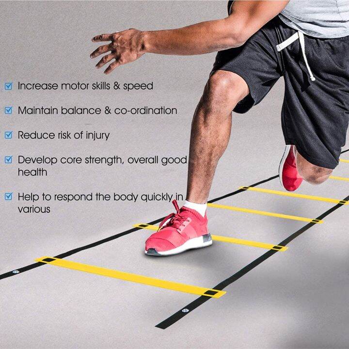 Agility Ladder, 23ft (7M) 13 Rung Speed Training Exercise Ladders for ...