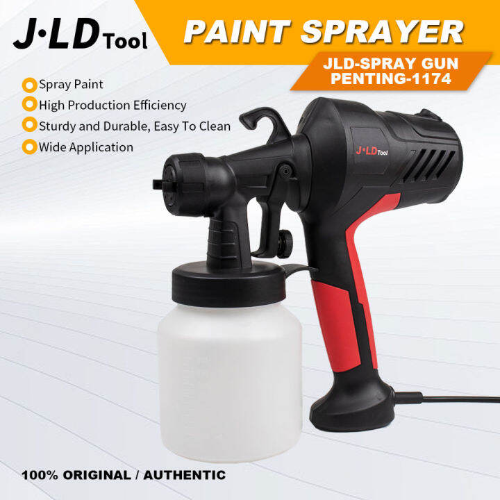 JLD 500W spray gun, 2.5MM spray paint gun set portable 650ML/MIN wood