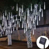 ZZOOI Meteor Shower Festoon String Led Light Street Garlands Outdoor Light Garland Christmas Decorations for Home Fairy New Year 2023