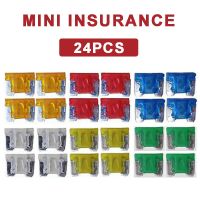 24pcs Micro Mini Blade Fuse Auto Car Truck Motorcycle Fuses 5A 10A 15A 20A 25A 30A Mixed Sizes Fuses Kit Fuses Accessories