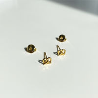 YVIS gold tiny pretzel stud