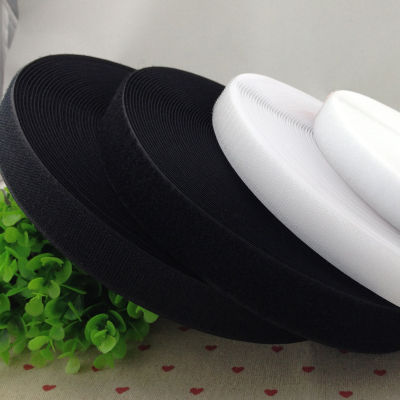 Wholesale 25 Meter PairRoll Velcros White black Fastener Tape Strong No Glue Magic Sticker Strip Cable Ties Hook Loop Tapes
