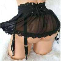 2023 Korean Sexy Lace Skirt With Garter Belt Sexy See-Through Underwear Body Harness Lingerie Plus Size Costumes For Women Adult