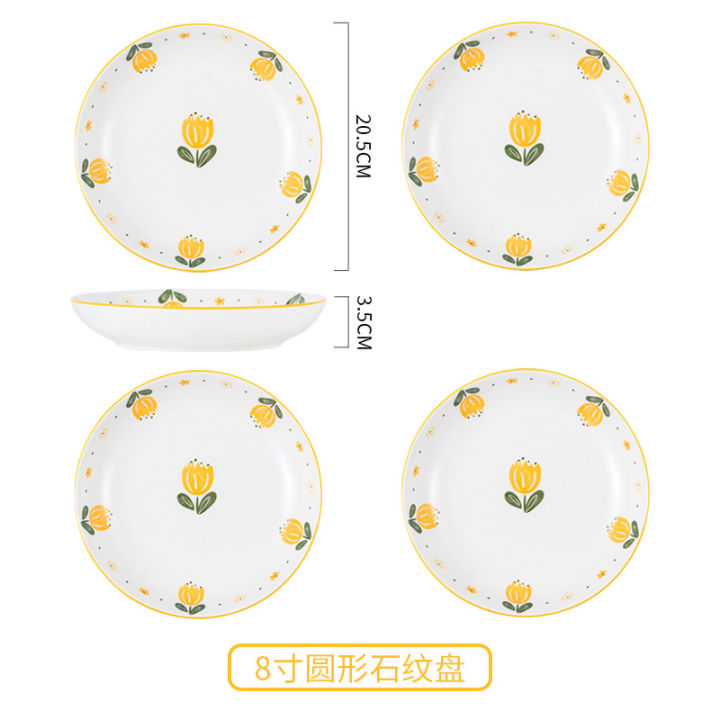 spot-parcel-post-new-ceramic-tableware-bowl-and-plates-set-good-looking-nordic-bowls-and-chopsticks-combination-eating-bowl-plate-home-housewarmingth