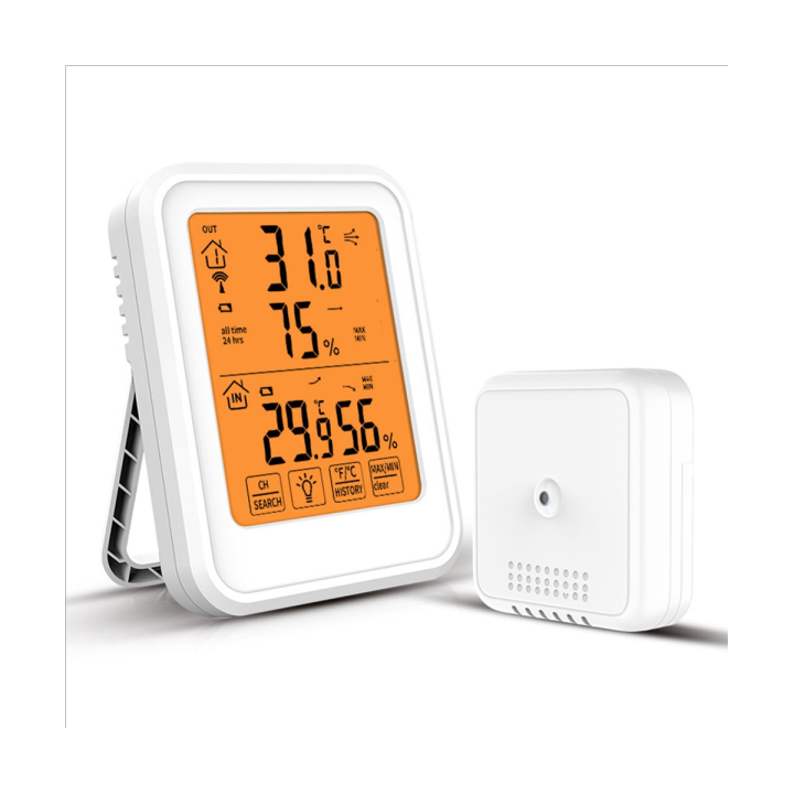 Digital Temperature and Humidity Meter Intelligent Touch Screen LED