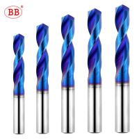 BB Solid Carbide Twist Drill Blue Coated 1mm-10mm CNC NC machinery เครื่องมือ Hard Metal Steel Drilling 1PCS