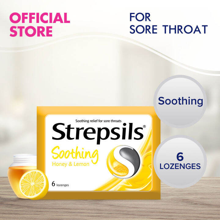 Strepsils Soothing Honey And Lemon For Sore Throat 6 Lozenges 