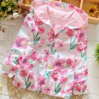 Spring and Autumn 2021 New Cotton Baby Girls Coat Spend Three Flowers Lollipops Dot Jacket Cardigan Kids Children Clothing