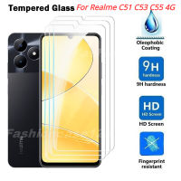 9D ปกป้องหน้าจอสำหรับ Realme C51 C53 C55 4G RealmeC51 NFC RealmeC53 2023มุมมองที่ชัดเจนกระจกเทมเปอร์ฟิล์ม HD แก้วป้องกันความแข็ง9H โปร่งใสป้องกันรอยขีดข่วนทั้งหมด