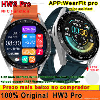 Original HW3 Pro สมาร์ทนาฬิกาผู้ช่วยเสียงความดันโลหิตออกซิเจน NFC IP67กันน้ำบลูทูธไร้สาย Smartwatch