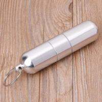 TRUSTY   แค็ปซูลอลูมิเนียมกันน้ำ ใส่ยา เครื่องประดับ Aluminum Case Keychain Necklace Waterproof 2587
