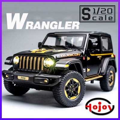 Metal Toy 1/20 Jeep Wrangler SUV Scale Diecasts Cars Truck Model Kids Toys For Boys Child Off-Road Vehicles Hobbies Collection