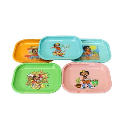 Cartoon Animated Characters Rolling Tray Tobacco Rolling Tray Metal Cigarette Smoking Rolling Tray Herb Tobacco Tinplate Plate Baking Trays  Pans