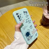 เคส Chenyyyka สำหรับ OPPO Reno 3 4G เคส F15 A91แฟชั่นนักบินอวกาศเคสโทรศัพท์ดีไซน์ใหม่บางสุดสร้างสรรค์ปกป้องขอบสี่เหลี่ยมเคสนิ่มเคสปลอกซิลิโคนกันกระแทก