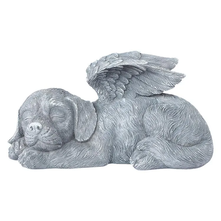 Angel Dog Decoration Creative Resin Pet Garden Animal Statue