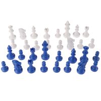 Medieval Chess PS Blue And White Set 35cm Leather Chessboard Chess Games For Adults Travel Chess Pieces Board Games Kids Toy