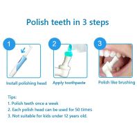 ZZOOI Electric Toothbrush Polished Head Replacement for Oral B Electric Toothbrush Teeth Whitening Remove Stain Oral Health 2Pcs/Pack