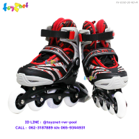 Toyznet ส่งฟรี โรลเลอร์เบลดสีแดง Size M (34-37) รุ่น YX-0150-20-RD-M