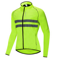 WOSAWE Reflective Men Cycling Jacket Windproof Waterproof Mountain Bike MTB Wind Coat Running Riding Bicycle Windbreaker