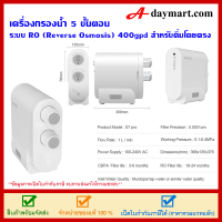 เครื่องกรองน้ำระบบ RO (Reverse Osmosis) 400gpd สำหรับดื่มโดยตรง ดีไซน์เรียบหรู ขนาดกระทัดรัด