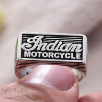 100 925 Sterling Silver Fashion Indian Motorcycle Letter Men Finger Ring Hot Sell Jewelry For Man Gift Never Fade