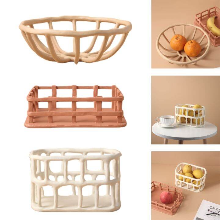 creative-hollow-fruit-storage-basket-dessert-organizer-plate-bread-serving-handcrafted-tray-platter-retro-classic-props