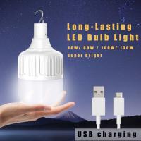 คลิปอัตโนมัติชาร์จได้โคมไฟ LED USB ตลาดไฟเต๊นท์สมาร์ทกับหลอดไฟ IP65 20W/40W/80W/100W/150W กันน้ำหลอดไฟ