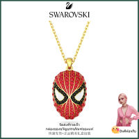 Swarovskiสร้อยคอจี้เพชร Marvel Red Spider-Man, S925 สร้อยคอแฟชั่นสตรีเงินสเตอร์ลิงของขวัญวันเกิดวันวาเลนไทน์