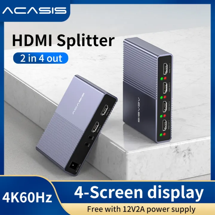 Acasis Hdmi Splitter In Out Support K Hz For Xiaomi Mi Box Xbox Ps Ps Hdtv Hdmi Switch