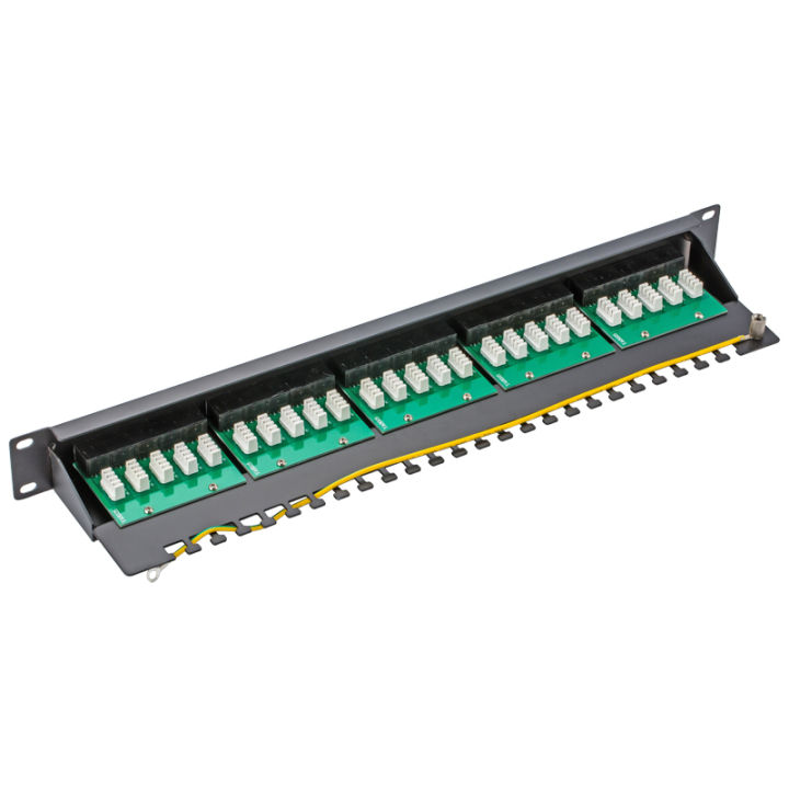 cat3-isdn-25พอร์ต50พอร์ตแผงแพทช์ศัพท์-พร้อมซ็อกเก็ต8p8c-rj45-19-rack-mount