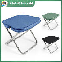 Milerka Outdoors Mall】เก้าอี้ตั้งแคมป์อัลลอยอะลูมิเนียมพับได้เก้าอี้พกพาพร้อมซิปม้านั่งสะดวกสำหรับท่องเที่ยวเดินป่ารออยู่ในสาย